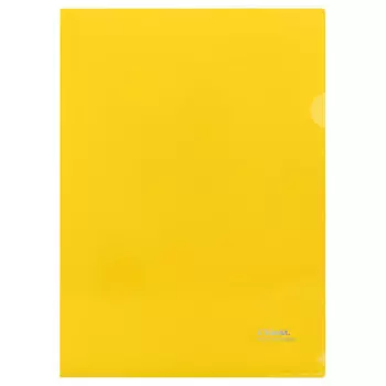папка-уголок СТАММ А4 180мкм желтый пластик