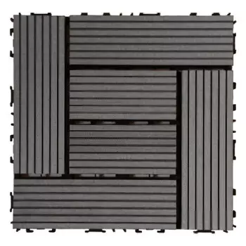 паркет садовый MasterDeck 300х300мм 11 штук (1м2) цвет антрацит