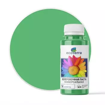 паста колеровочная ECOTERRA изумруд N14 0,1л, арт.ЭК000116074