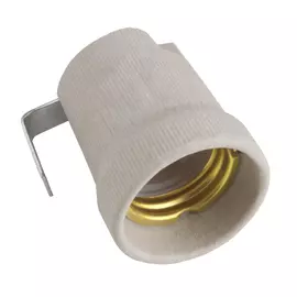 патрон DORI E27 керамический с держателем бежевый