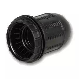 патрон Е27 подвесной с резьбовой втулкой без кольца черный