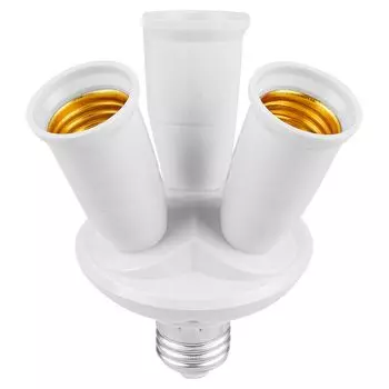 патрон TDM разветвитель 3хЕ27 узкий белый