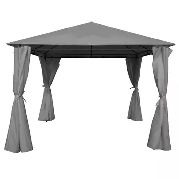 павильон садовый со стенками 300х300х245см серый