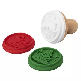 печать для печенья ATMOSPHERE Wonder 3 насадки 6х6,5см силикон, дерево