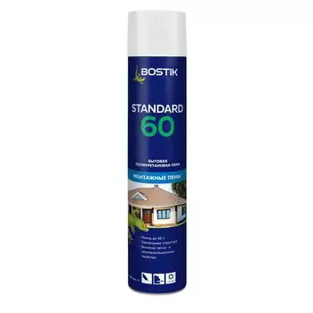 пена монтажная BOSTIK Standard 60 бытовая 750мл, арт.20020017