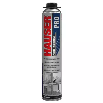 пена монтажная HAUSER PRO полиуретановая профессиональная всесезонная 620мл, арт.11082