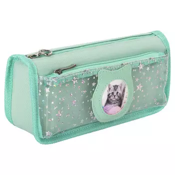 пенал-косметичка ЮНЛАНДИЯ Kitty 21х6х9см мятный полиэстер