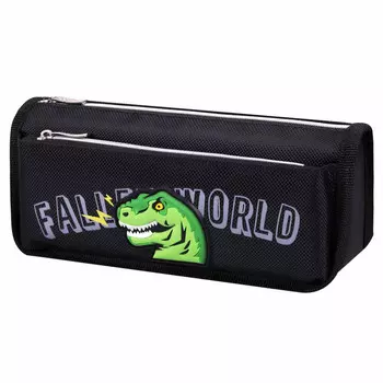 пенал мягкий ЮНЛАНДИЯ Dino doom 21х9х6см на молнии полиэстер