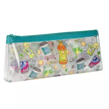 пенал Напитки 21х9х3,5 см ТПУ полноцветная печать прозрачный