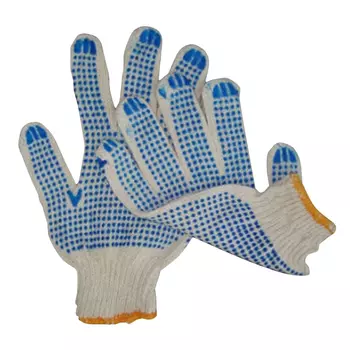 перчатки х/б ПВХ-точка 2-х стороннее покрытие