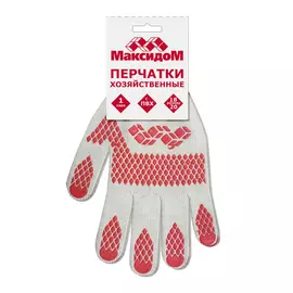 перчатки Максидом с ПВХ белые