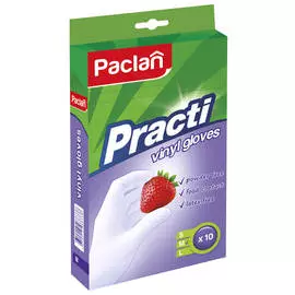 перчатки PACLAN Practi виниловые р-р M 10шт.