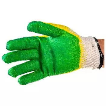 перчатки рабочие х/б с двойным латексным покрытием утепленные