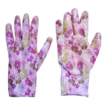 перчатки садовые UGO LOKS полиэстер нитрил размер M