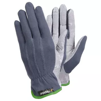 перчатки TEGERA х/б ПВХ-точка серые в асс-те