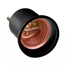 переходник вилка REV Е27 карболитовый черный