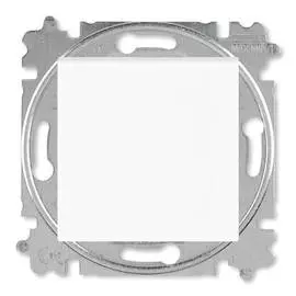 переключатель 1-клавишный ABB Levit перекрёстный белый/ледяной