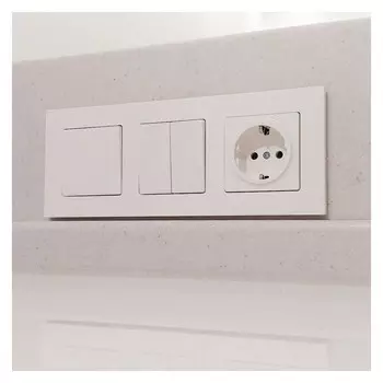 переключатель 1-клавишный GUNSAN Eqona 10А крем