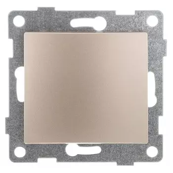 переключатель 1-клавишный GUSI Bravo 10А 250В проходной шампань