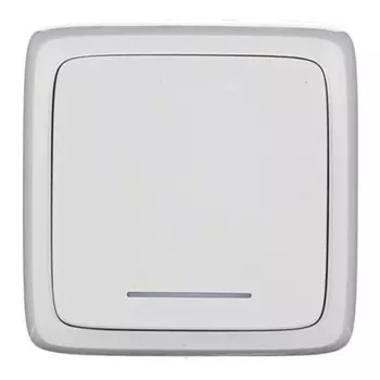 переключатель 1-клавишный HEGEL Alfa Slim с индикацией белый