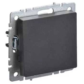 переключатель 1-клавишный IEK BRITE проходной 10А черный