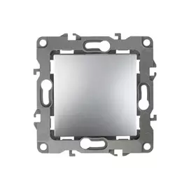 переключатель 1-клавишный ЭРА серия 12 алюминий