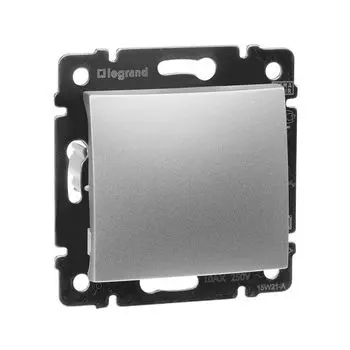 переключатель 1-клавишный LEGRAND Valena IP20 алюминий
