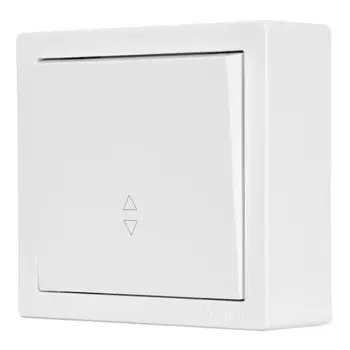 переключатель 1-клавишный LEZARD Leto проходной белый