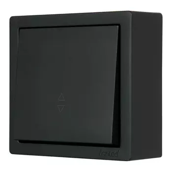 переключатель 1-клавишный LEZARD Leto проходной чёрный бархат