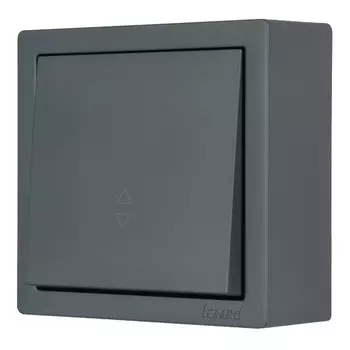 переключатель 1-клавишный LEZARD Leto проходной графит