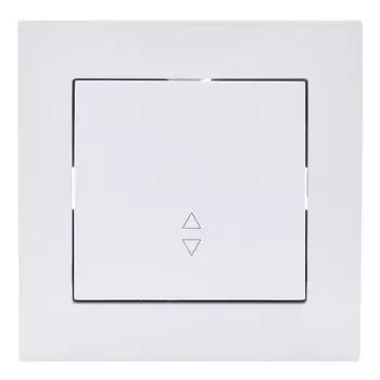 переключатель 1-клавишный LEZARD Vesna проходной белый