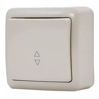 переключатель 1-клавишный LEZARD Viola проходной кремовый
