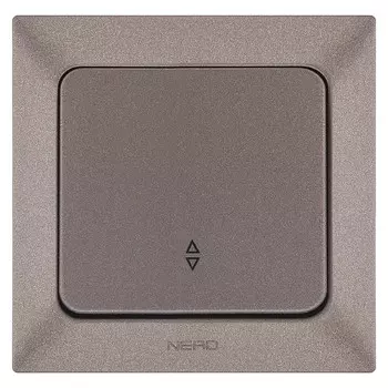 переключатель 1-клавишный NE-AD Aras металлик мокка