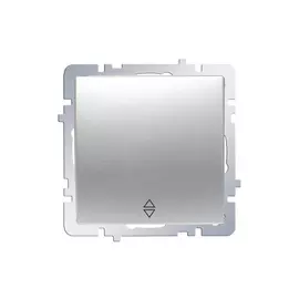 переключатель 1-клавишный NILSON Touran серебро