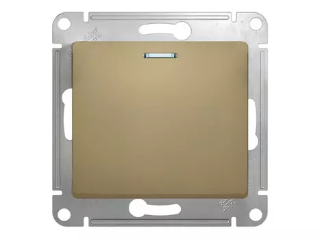 переключатель 1-клавишный SCHNEIDER ELECTRIC Glossa с индикацией титан