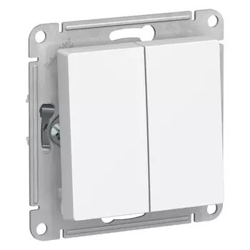переключатель 2-клавишный Atlas Design белый