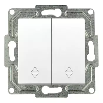 переключатель 2-клавишный GUNSAN Eqona белый