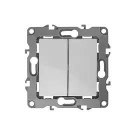 переключатель 2-клавишный ЭРА серия 12 белый