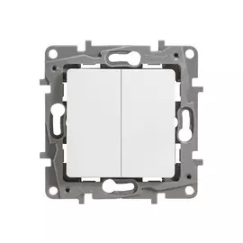 переключатель 2-клавишный LEGRAND Etika белый