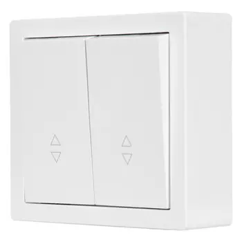 переключатель 2-клавишный LEZARD Leto проходной белый