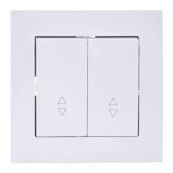 переключатель 2-клавишный LEZARD Vesna проходной белый