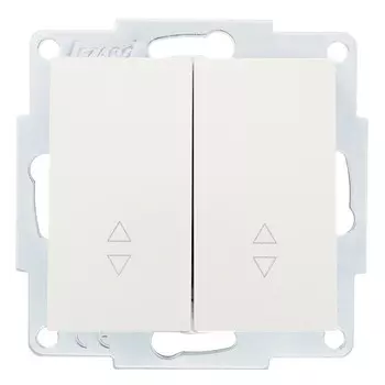 переключатель 2-клавишный LEZARD Vesna проходной жемчужно-белый перламутр