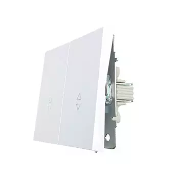 переключатель 2-клавишный LEZARD Zima проходной белый