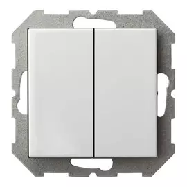 переключатель 2-клавишный LIREGUS Epsilon белый