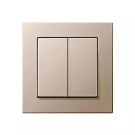 переключатель 2-клавишный LIREGUS Epsilon шампань
