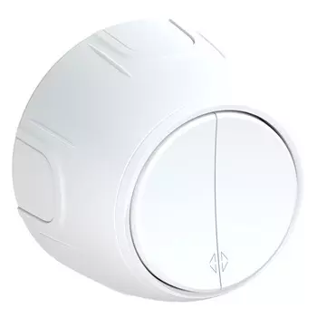 переключатель 2-клавишный ONEKEYELECTRO Rotondo белый