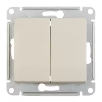 переключатель 2-клавишный SCHNEIDER ELECTRIC Glossa бежевый