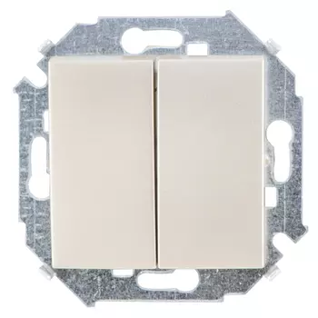 переключатель 2-клавишный SIMON серия 15 шампань