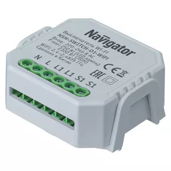 переключатель NAVIGATOR умный одноканальный 250Вт WiFi
