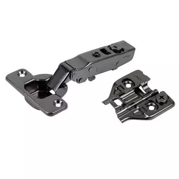 петля накладная BOYARD Push clip-on 105 градусов без пружины черный никель